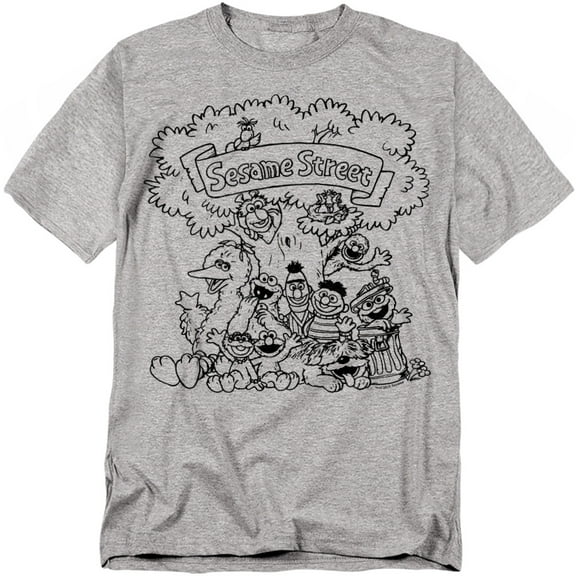 Sesame Street T-Shirt Simple Street Unisex Graphic Tee For Men & Women Athletic Heather 