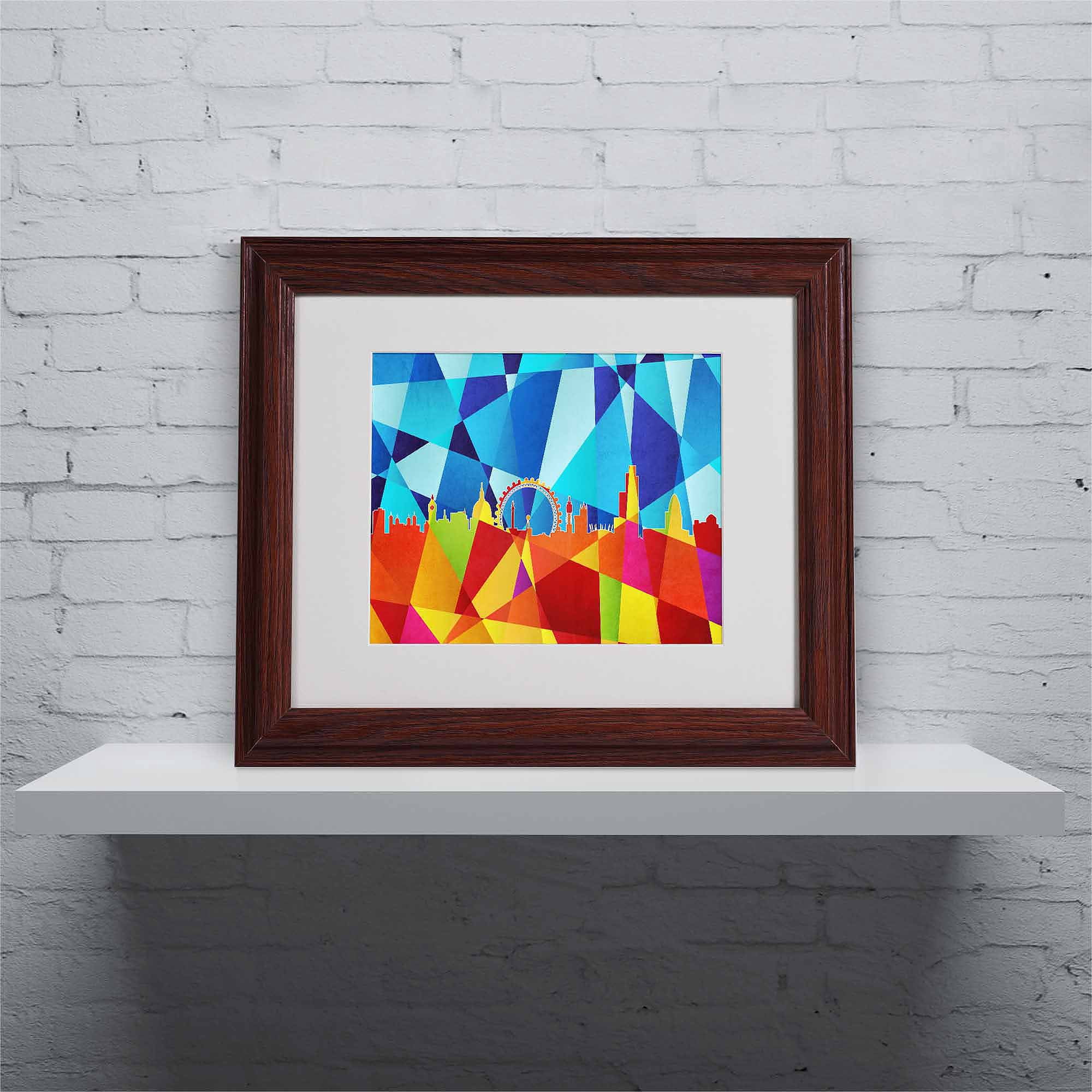 Trademark Fine Art "London England Skyline VIII" Canvas Art by Michael Tompsett, Wood Frame