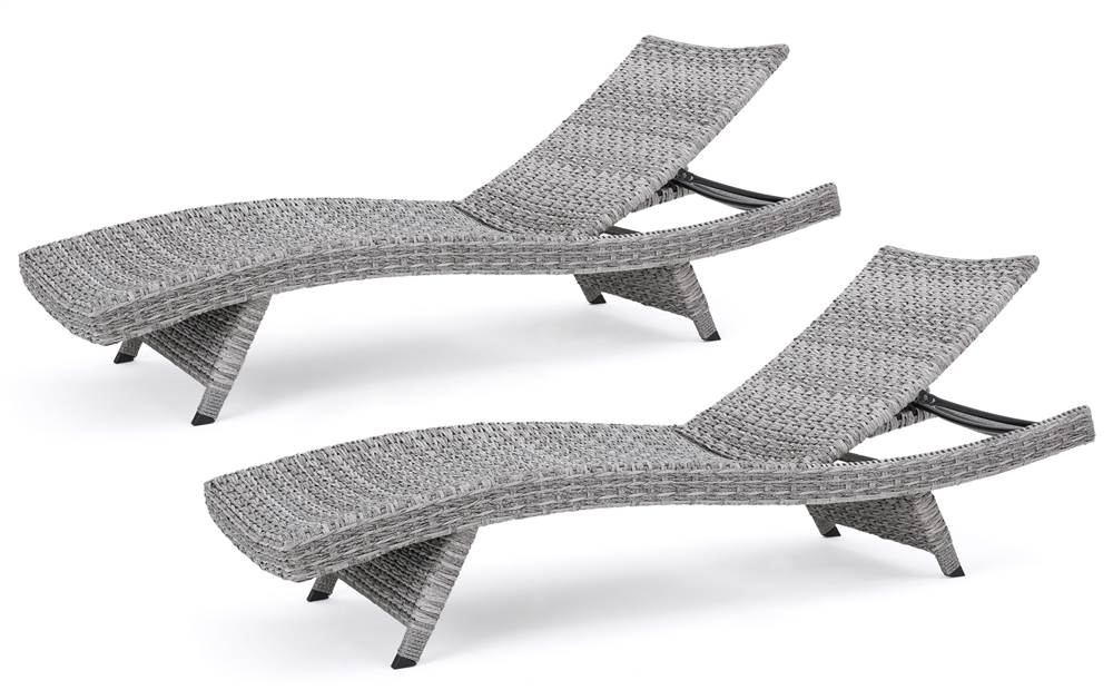 gray wicker chaise