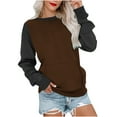 thumbnail image 1 of MeetoTime Chandail en Molleton pour Femmes Mode Automne Manches Longues Col Rond Ample avec Poche, 1 of 5
