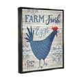 thumbnail image 4 of Stupell Industries Farm Fresh Eggs Blue Rustic Chicken Planked Pattern Graphic Art Luster Gray Floating Framed Canvas Print Wall Art, Design by Nina Seven, 4 of 5