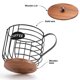 thumbnail image 3 of Portavasos K de gran capacidad, organizador de almacenamiento de cápsulas de café, cesta de almacenamiento de hierro con base y tapa de madera, 3 of 6