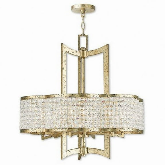Traditional Six Light Chandelier-Winter Gold Finish Bailey Street Home 218-Bel-2120539