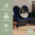 thumbnail image 4 of WestinTrends St. Augustine Outdoor Patio 49" HDPE Adirondack Garden Bench, Navy Blue, 4 of 16