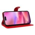 thumbnail image 4 of Allyechgroup Wallet Case for Apple iPhone 16, Butterfly Floral Embossed Premium PU Leather Shockproof Flip Stand Cards Slots Hand Wrist Phone Case for Apple iPhone 16, Red, 4 of 7