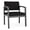 Black, variant on Lenox Wood Reception Waiting Oversize Guest Chair / Black Wood / Black