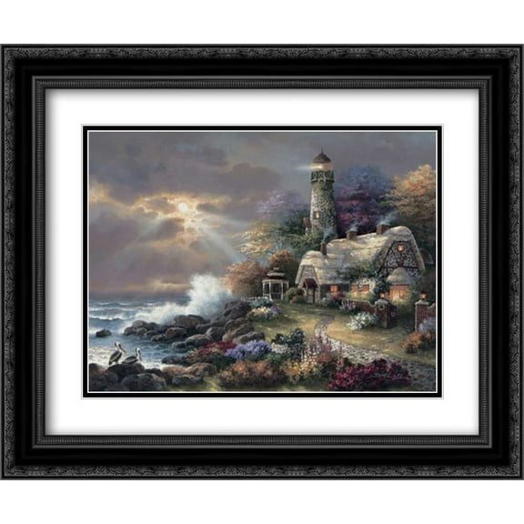 Heavens Light 2x Matted 24x20 Black Ornate Framed Art Print by Lee, James