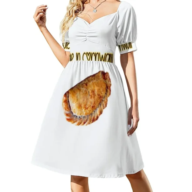 Vestido Cornish Pasty de manga corta para mujer, vestido de fiesta de lujo para mujer, vestidos de verano para mujer