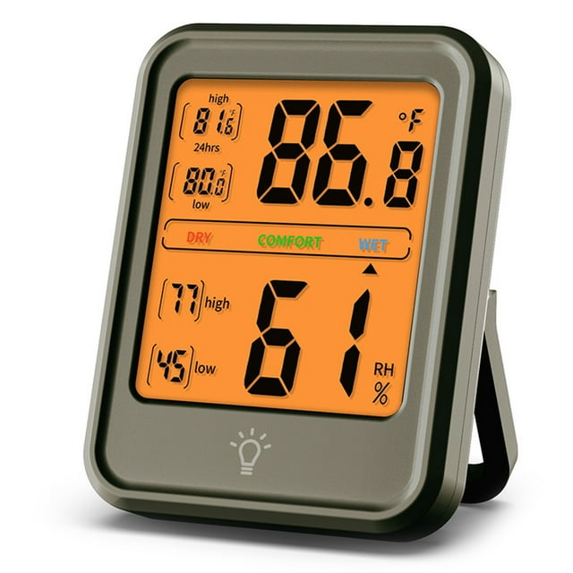Amdohai Indoor Temperature&Humidity Meter Accurate Hygrometer-Thermometer Room Digital Monitor Gauge Indicator for Greenhouse Home Office|Large LCD