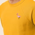 thumbnail image 5 of Dalix Flamingo Embroidered Fleece Crewneck Long Sleeve Sweatshirt Mens in Gold M Medium, 5 of 5