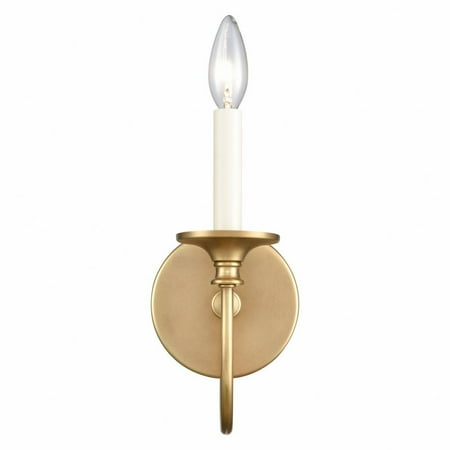 

1 Light Vanity Light Fixture in Traditional Style-9.75 inches Tall and 5 inches Wide-Natural Brass Finish Bailey Street Home 2499-Bel-4965829