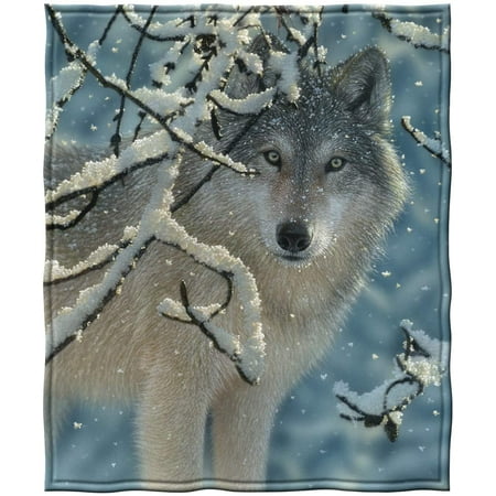 Dawhud Direct | Broken Silence Wolf Super Soft Fullqueen Size Plush Fleece