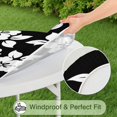 thumbnail image 5 of Pioneer Flower Floral Print Pattern Round Fitted Tablecloth with Elastic Edge,Dining Table Cover Waterproof,Outdoor Round Tablecloth for Camping,Dining,Indoor and Outdoor, 5 of 7