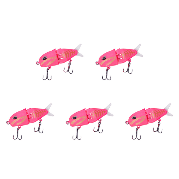 Pesca Swimbait Hundimiento Lento Con Ganchos Cebo Duro para Lubina Lucio () Rosa