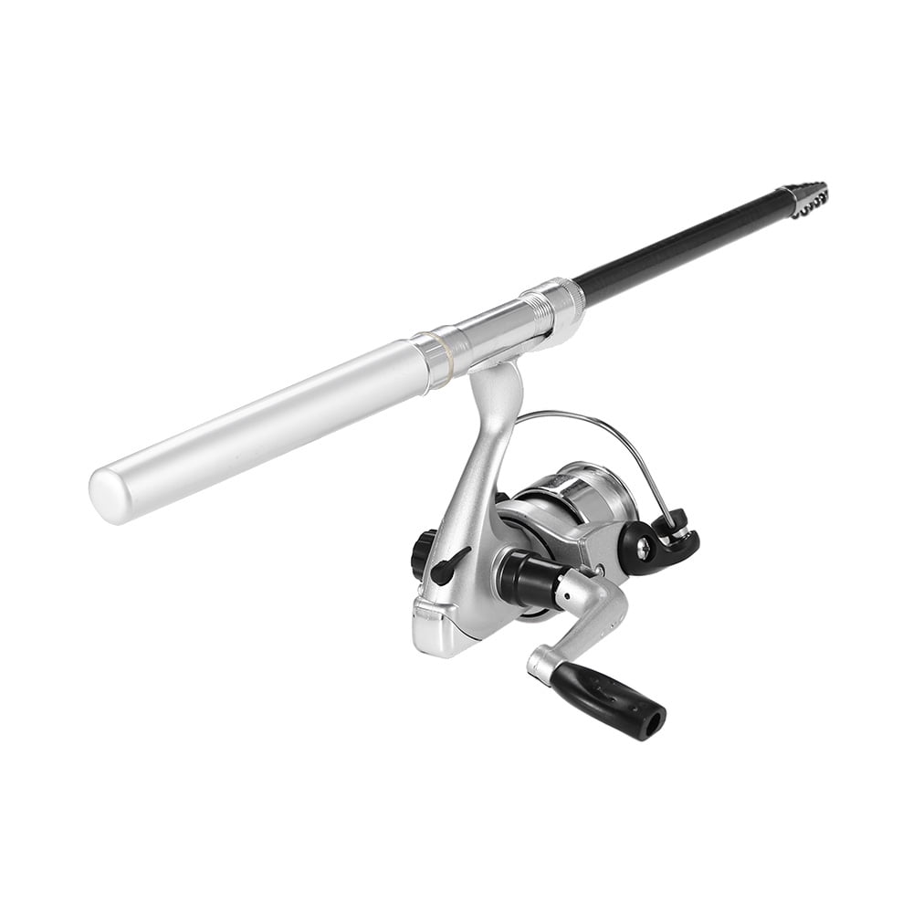 Pen Fishing Rod and Reel Combo Set Mini Telescopic Pocket Fishing Rod Spinning Reel Fishing Line Soft Lures Baits Jig Hooks