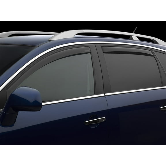 WeatherTech Custom Fit Side Window Deflectors compatible with Sierra 1500, Sierra 1500 Limited, Silverado 1500 - Front & Rear Set, Dark Tint