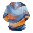 thumbnail image 2 of Blue and Orange Abstract Shape Men’s Hoodies Sweatshirt Fleece Jackets Long Sleeve Sweatshirts, 2 of 5