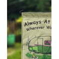 thumbnail image 2 of Printtoo Tan Always At Home Wherever We Roam Retro Camp Trailer Personalized Camping Flags For Campers Double Sided CampsiteFlagOutdoor GardenFlags, 2 of 4