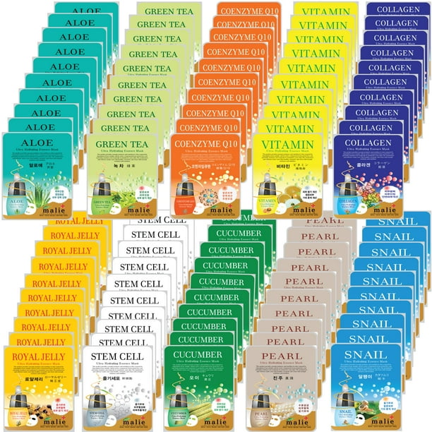 Mascarilla facial OBS Lab Orangeroses, 100 unidades, esencia coreana, 10 tipos