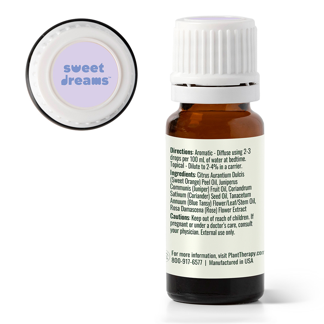 Plant Therapy Kids Sweet Dreams Essential Oil Blend 10 mL (1/3 oz) 100% Pure, Undiluted, Natural Aromatherapy