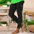 thumbnail image 2 of St. Patrick's Day Leggings for Women Plus Size Elastic Waisted Full Length Cute Graphic Print Tight Yoga Workout Pants(Black,M), 2 of 4