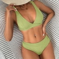 thumbnail image 2 of REORIAFEE Women Bikini Push Up Bathing Suit Swimsuit Tropical Swimwear Swimwear Split Bikini Mint Green M, 2 of 6