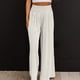 thumbnail image 2 of Pantalones boho de mujer con pierna ancha, cintura alta y fruncido - Cintura elástica, ligeros, pantalones informales de playa, 2 of 8