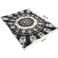 thumbnail image 4 of Black White Tie Dye Mandala Pattern Blanket,Comfortable Soft Lamb Wool Throw Blanket,All Season,Warm Lightweight Blankets for Sofa Bed Couch Living Room Chair,60"x80", 4 of 4
