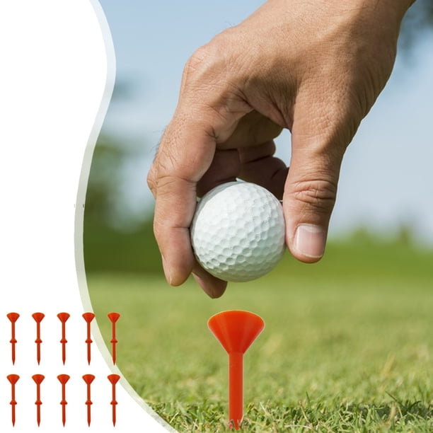 10 soportes de plástico para clavos de golf, sin límite de resistencia, accesorios de golf de baja resistencia, soportes de plástico portátiles, diseño plegable, materiales plásticos