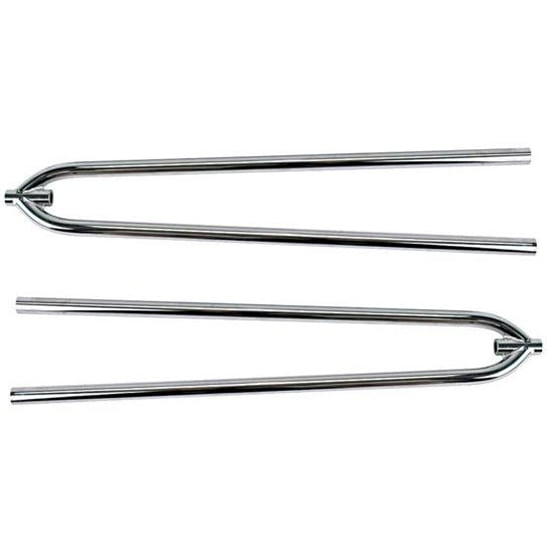 Front Hairpin Radius Rods, 27 Inch, Chrome Steel