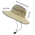 thumbnail image 3 of Outdoor Sun Hat Wide Brim Sun Protection Hat - Windproof Fisherman Hat Breathable Travel Hat, 3 of 6