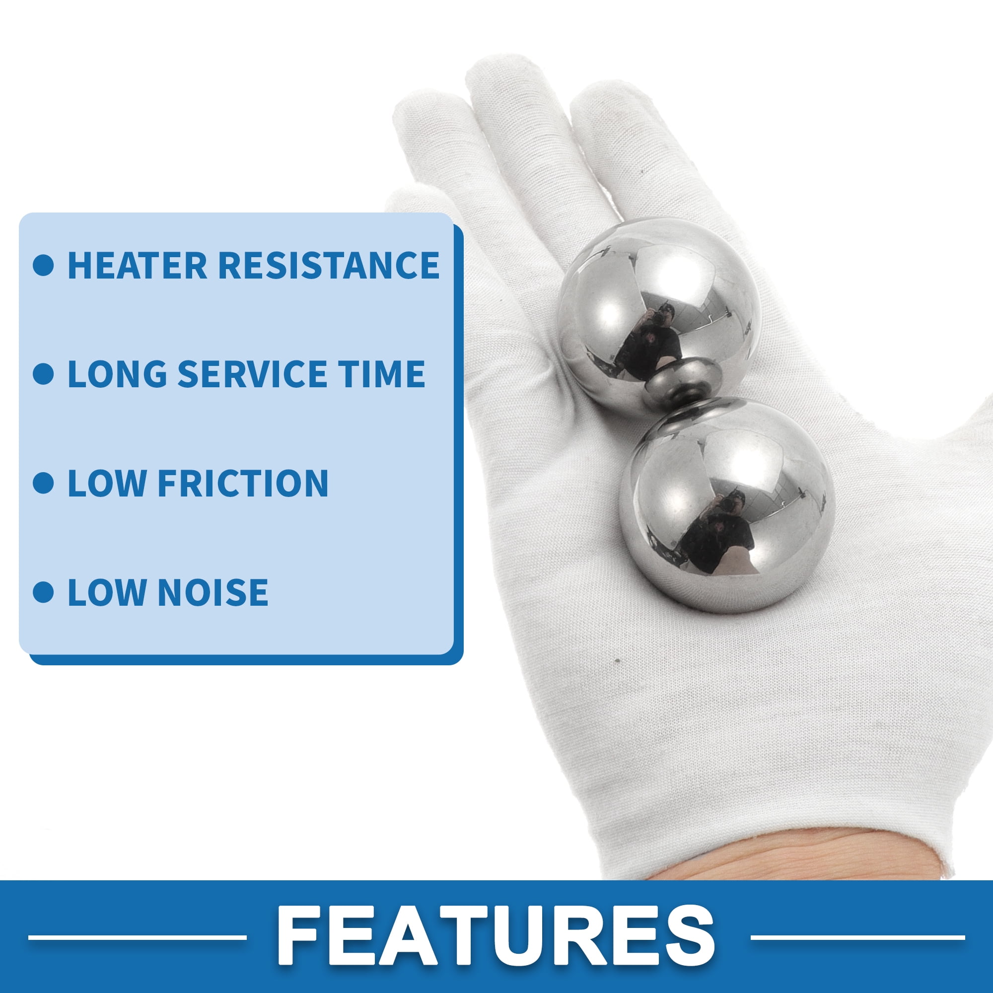 Unique Bargains 42.9mm Bearing Ball Bearing Steel G100 Precision Ball Silver Tone 2 Pcs