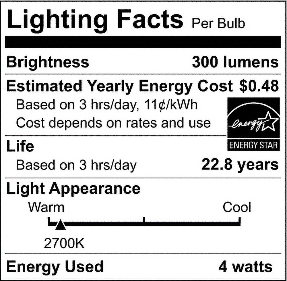 Satco S8951 LED B11 Light Bulbs 4.5W 120V 2700K E12 Candelabra Base Dimmable (12 Pack)