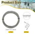 thumbnail image 2 of Uxcell 1/32" Wire Rope Vinyl Coated 98ft Steel Wire Cable with Crimping Sleeve Clear, 2 of 7
