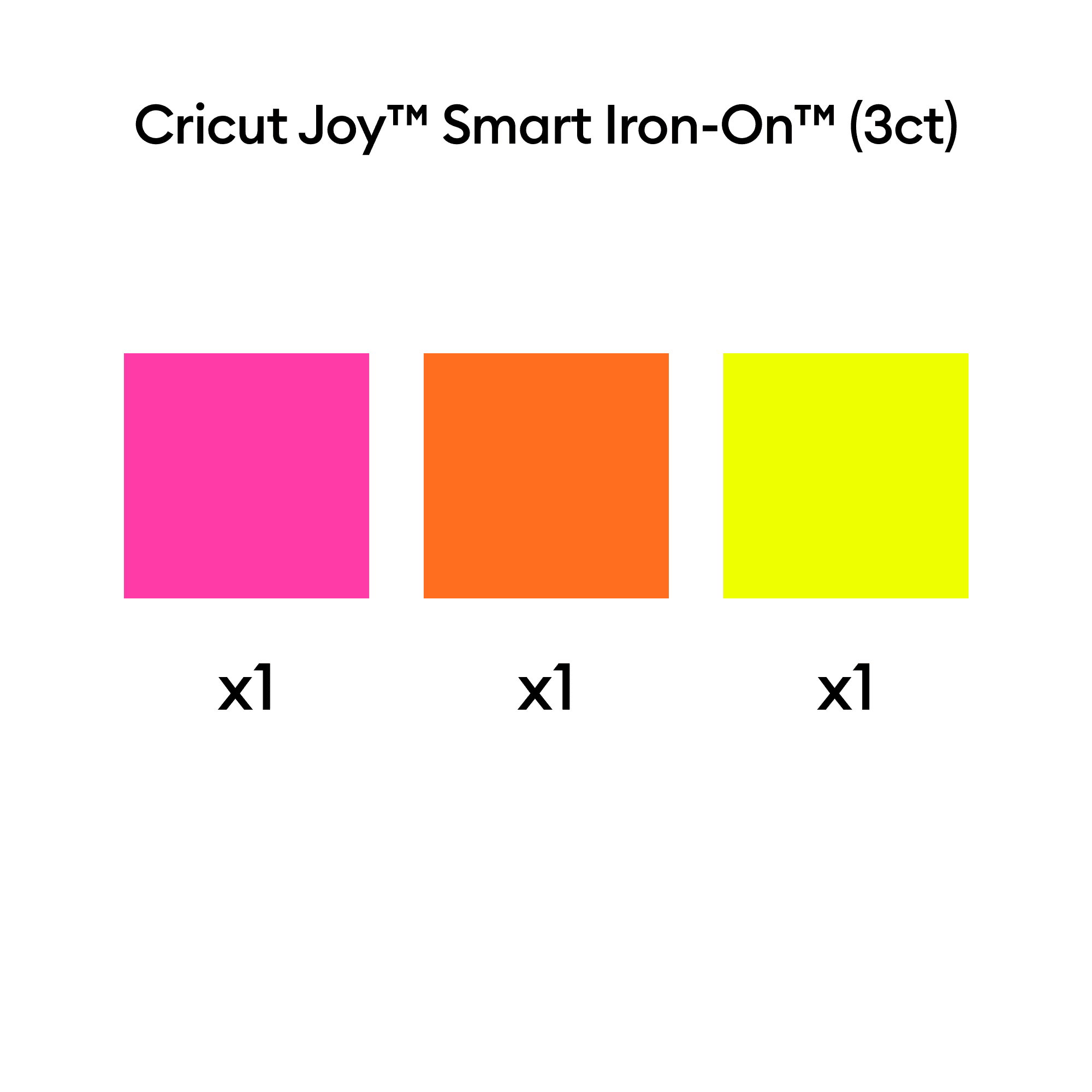 Cricut Joy™ Smart Iron-On™ Vinyl Sampler, Neon, 5.5" x 12"