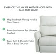 thumbnail image 5 of Bellemave Power Swivel Rocker Recliner, 270° Glider Recliner with USB Ports, Overstuffed Faux Leather Rocking Chair for Small Spaces Living Room (Light Gray), 5 of 9
