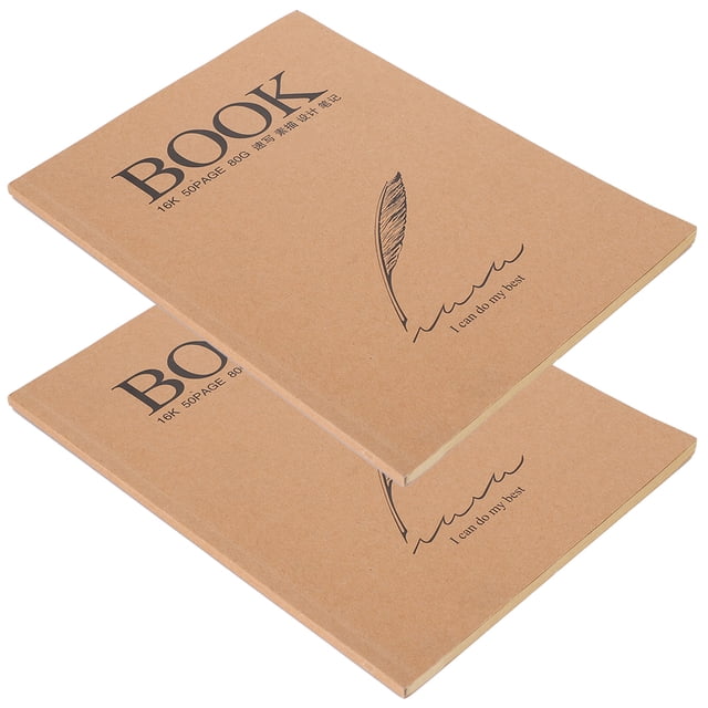 Libro de papel Kraft, cuaderno de bocetos de papel Kraft fácil de llevar, no esponjoso fácilmente el día de San Valentín para Navidad, hogar, oficina, cumpleaos LHCER 1