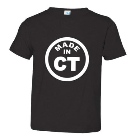 

PleaseMeTees™ Toddler From Born Made In Connecticut CT Logo Label HQ Tee