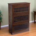 thumbnail image 4 of Mission Craftsman Style Oak Barrister Bookcase - 3 Stack - Walnut, 4 of 6