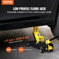 thumbnail image 2 of VEVOR Low Profile Floor Jack 1.5 Ton Heavy Duty Single Piston Hydraulic Pump, 2 of 9