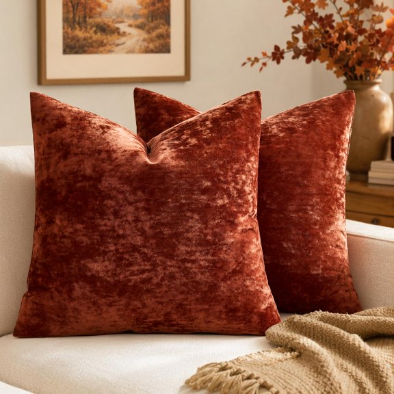 Velvet Throw Pillow Covers20x20 inch Set of 2