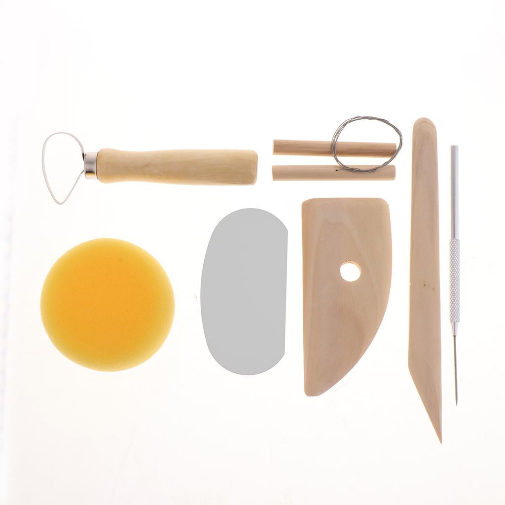 Milageto 5 Style Polymer Clay Tools,Modeling Clay Tools, Wooden Clay Tools, Wooden Handle 56Pcs