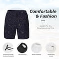 thumbnail image 3 of Fuzoiu Copper-Gold Gloss Outline Peony Print Men's Swim Shorts,Quick-Dry Double-Layer Swim Trunks,Board Trunks,Beach Shorts Swimwear Bathing Suits-X-Large, 3 of 6