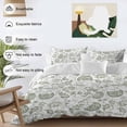 thumbnail image 3 of 3 Piece Boho Sage Green Floral Duvet Cover Set Queen Size,Microfiber Comforter/Quilt Cover with Corner Ties and 2 Pillowcases,Vintage Farmhouse Paisley Plant All Season Bedding with Zipper Closure, 3 of 8
