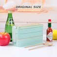 thumbnail image 4 of FNNMNNR Bento Box Stackable Bento Box,Lunch Box Kit With Spoon & Fork, 3-In-1 Compartment Whea-t Straw Meal Prep Containers,Leakproof Eco-Friendly Stackable Bento Lunch Box Meal(Green), 4 of 6