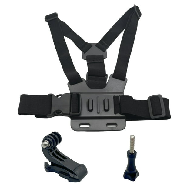 Soporte para teléfono con correa para el pecho, soporte para cámara de acción, ajustable, fácil de instalar, rotación de 360 grados, clip para teléfono, kit de correa para el pecho