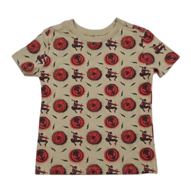 Playera Spider-Man para Niño Estampado Beige Talla 10