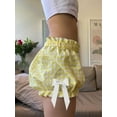 thumbnail image 4 of Rdhnmea Women Plaid Shorts, Elastic Waist Bows Summer Bloomer Shorts, 4 of 6