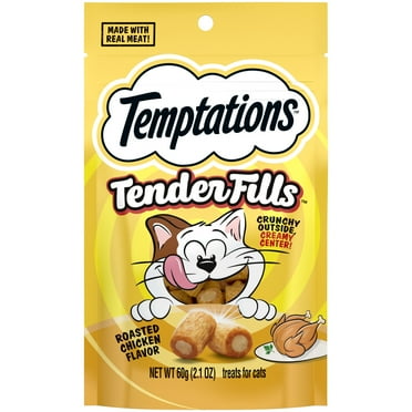 Temptations Tender Fills Roasted Chicken Flavor Soft Chew Treats For Adult Cats, 2.1 Oz Pouch