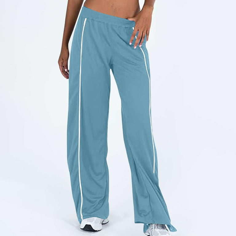 パンツ BOTT Lightweight Striped Trackpants XFLWAM Track Pants Women Wide Leg High Waisted Athletic Joggers
